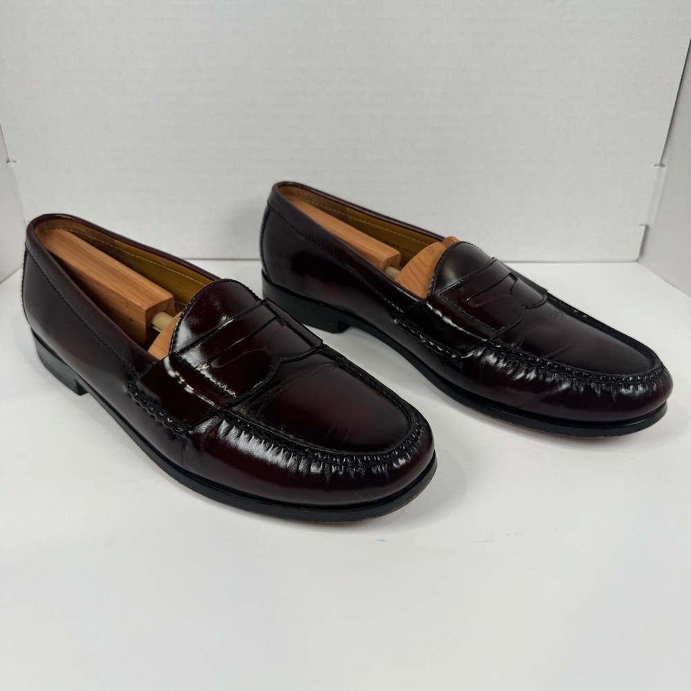 Cole Haan Pinch Penny Loafer Mens 10.5 D Burgundy Leather Slip On 03504